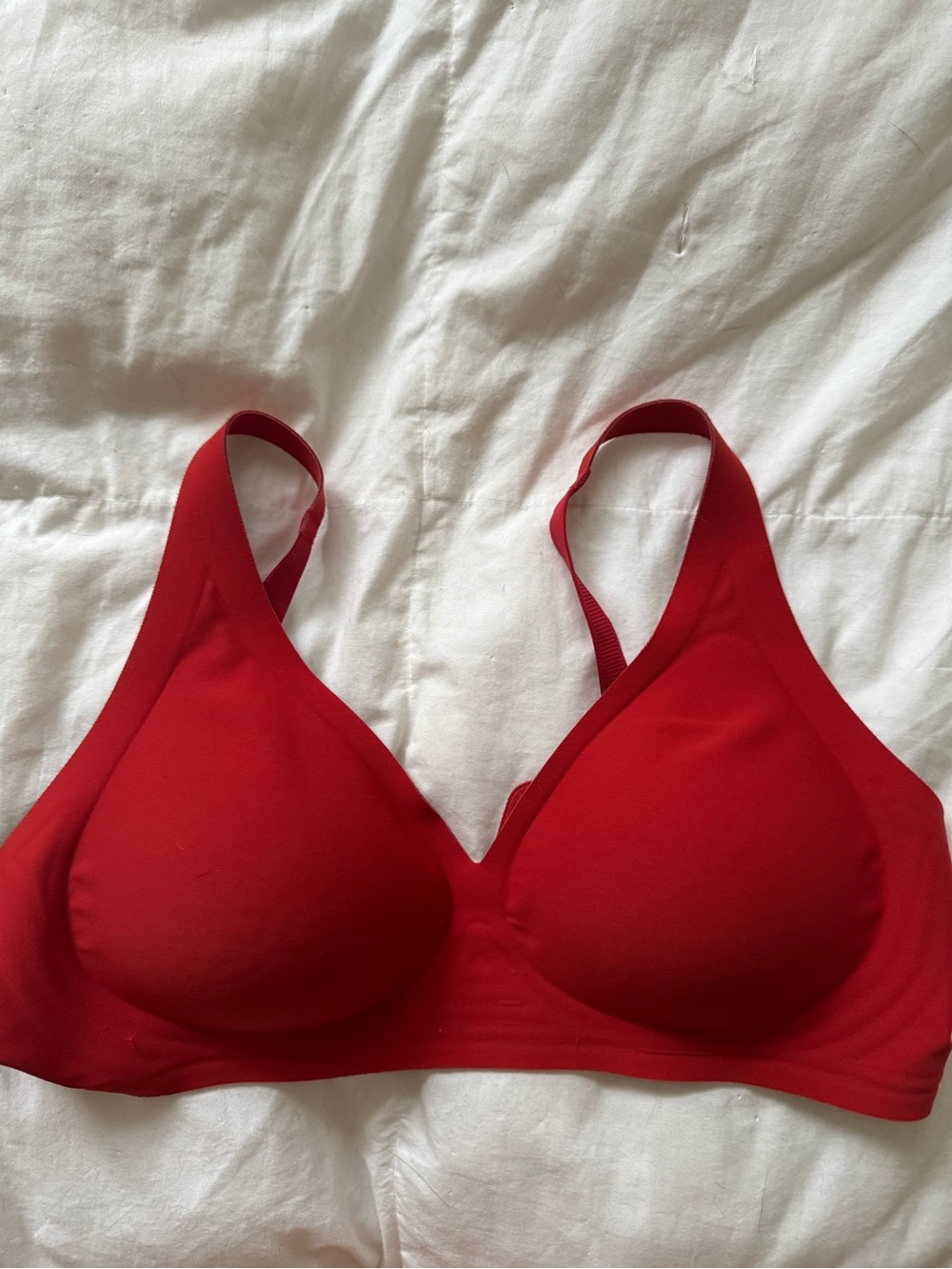 Seamless Red Wireless Bra - Women Intimates & Sleepwear